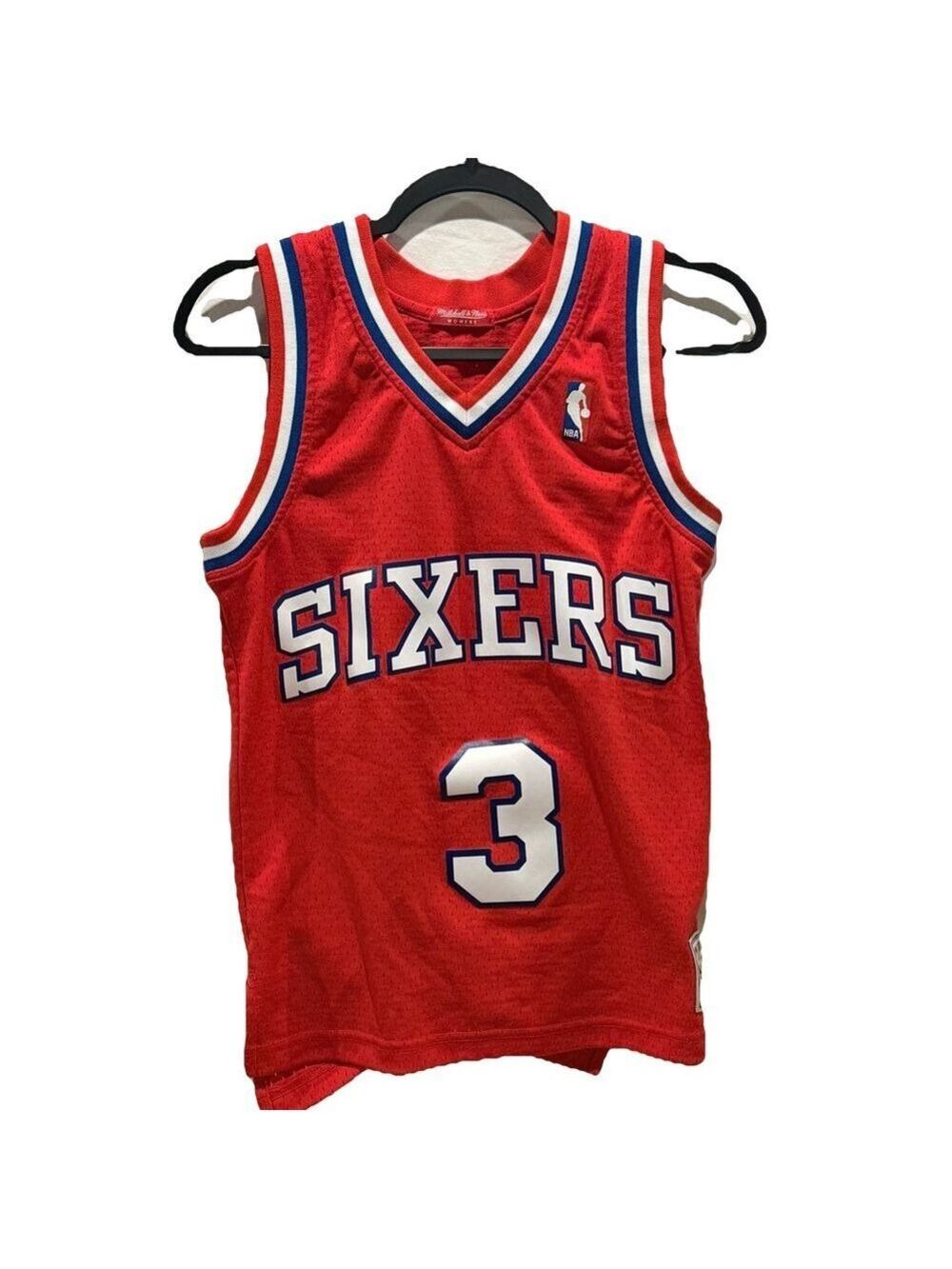 Mitchell and Ness Allen Iverson 76ers Jersey Women's Red